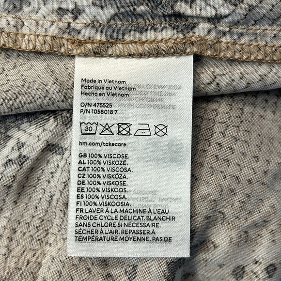 NWT H&M snake print tunic dress size XS - Picture 10 of 10